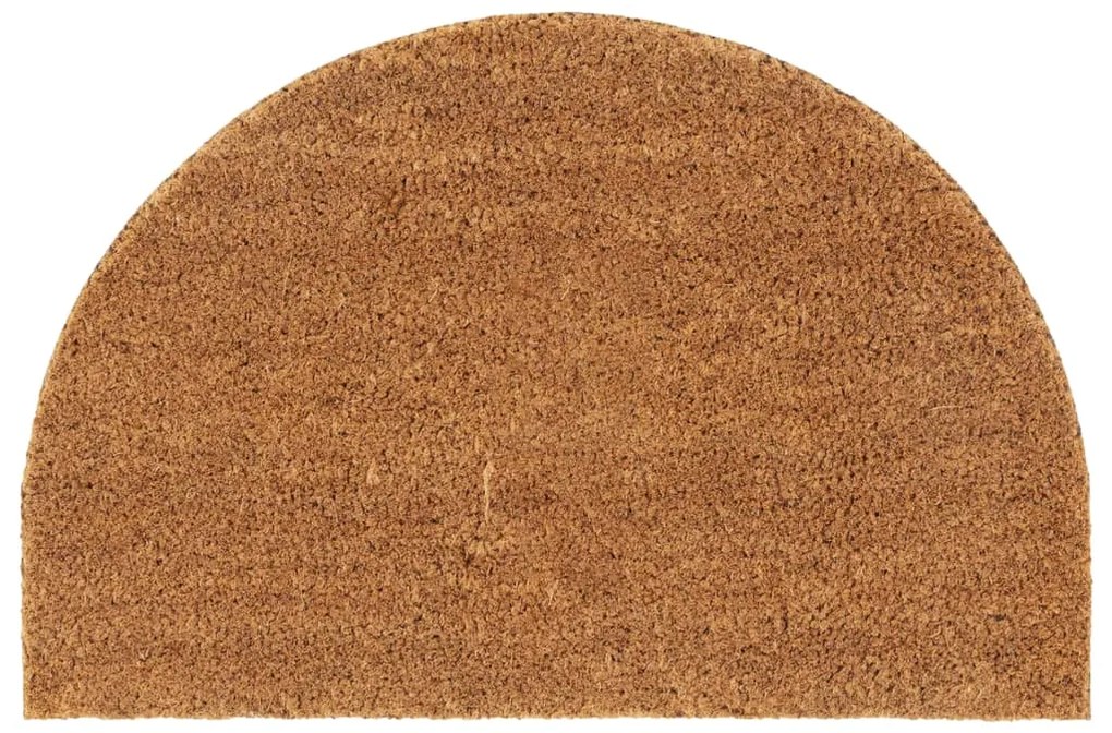 Tapete de porta semicircular 40x60 cm fibra coco tufada natural