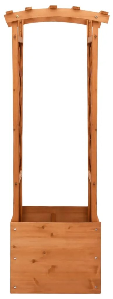Vaso de treliça com arco 49x39x130 cm madeira de abeto