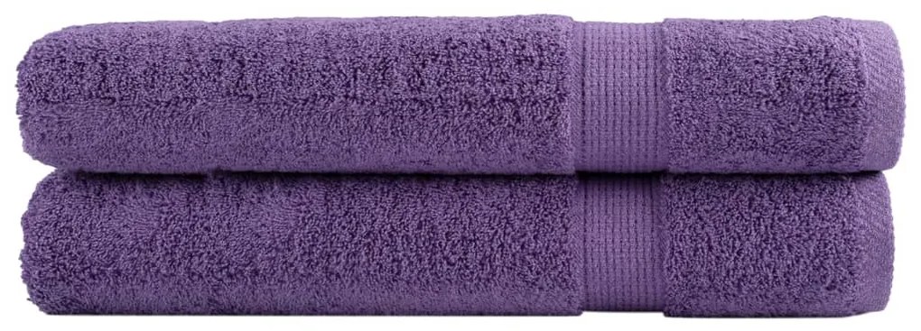 Toalhas premium SOLUND 2 pcs 100x200 cm 600 gsm roxo