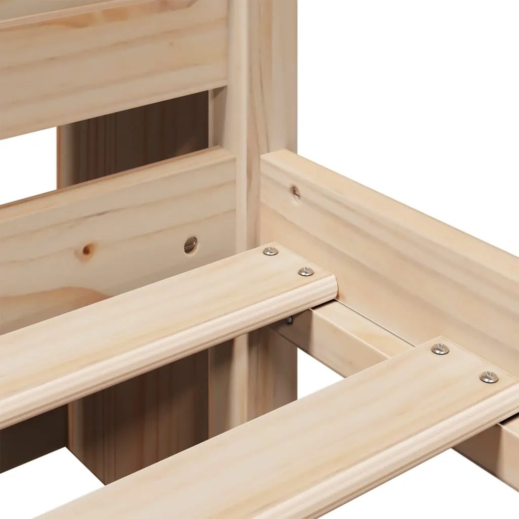 Cama com estante sem colchão 120x190 cm pinho maciço