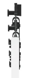 Porta Deslizante vidaXL com Conjunto de Ferragens Branca 93x211 cm Mad