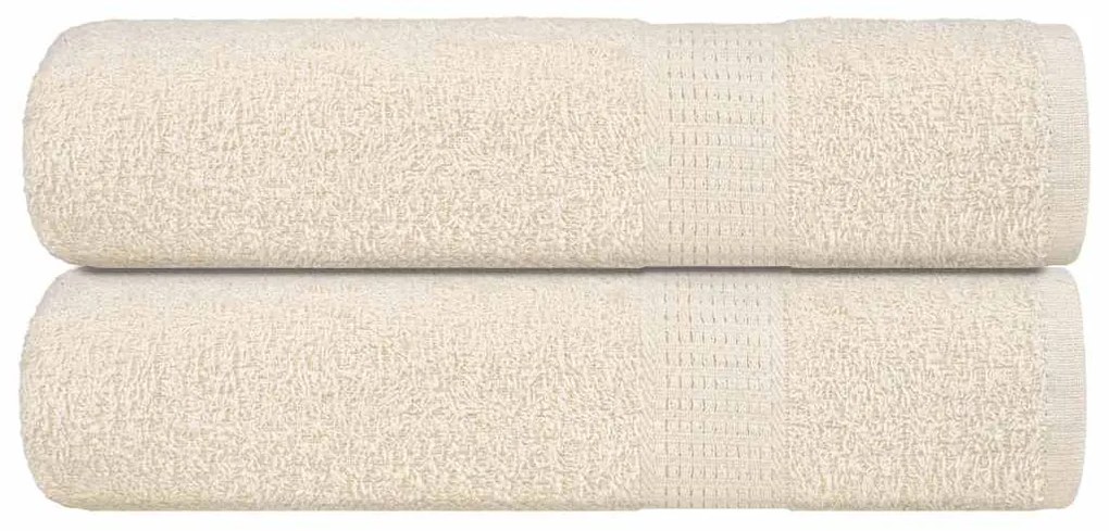 vidaXL Toalhas de banho FROGN 2pcs 70x140 cm 360 g/m² creme
