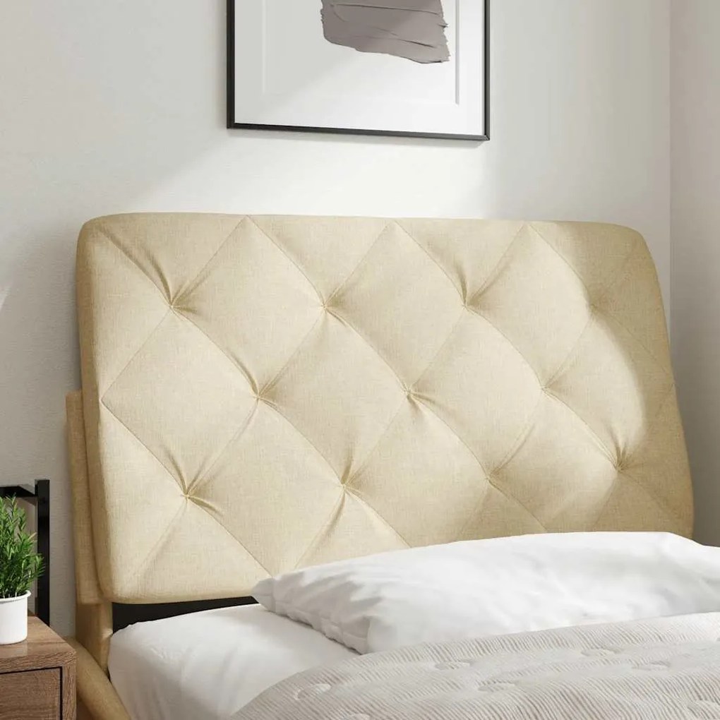 Almofadão de cabeceira 90 cm tecido creme