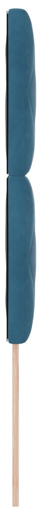 Cabeceira Design Blocos em Diamante Azul Escuro 90 cm Veludo