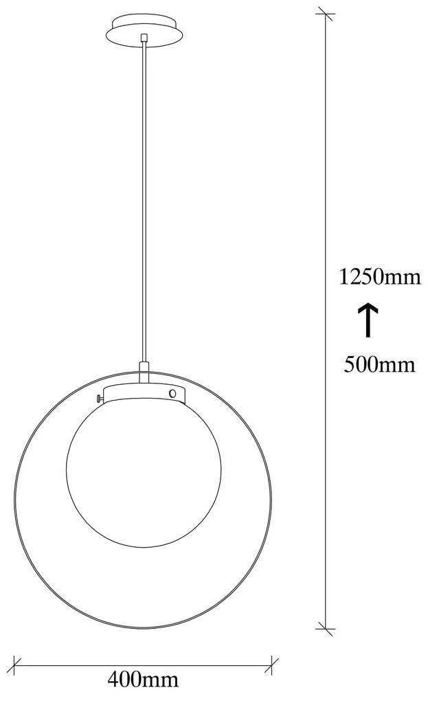Chandelier Tan – Dourado – 40 cm de diâmetro x 125 cm de altura