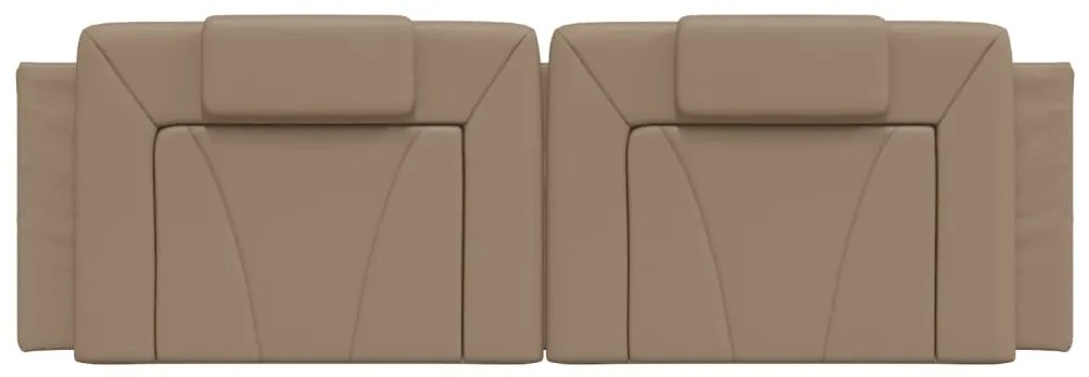 Almofadão de cabeceira 160 cm couro artificial cappuccino