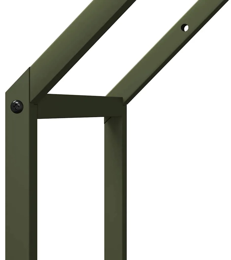 Suporte para lenha aço laminado a frio verde azeitona