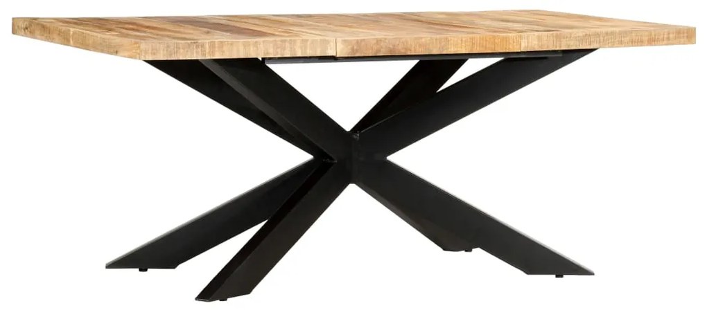 Mesa de jantar 180x90x76 cm madeira de mangueira maciça áspera