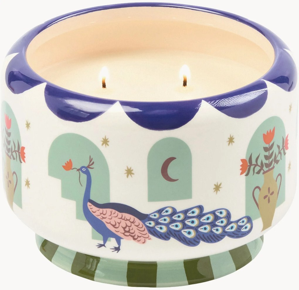 Vela perfumada em cerâmica Peacock (Misted Lime)