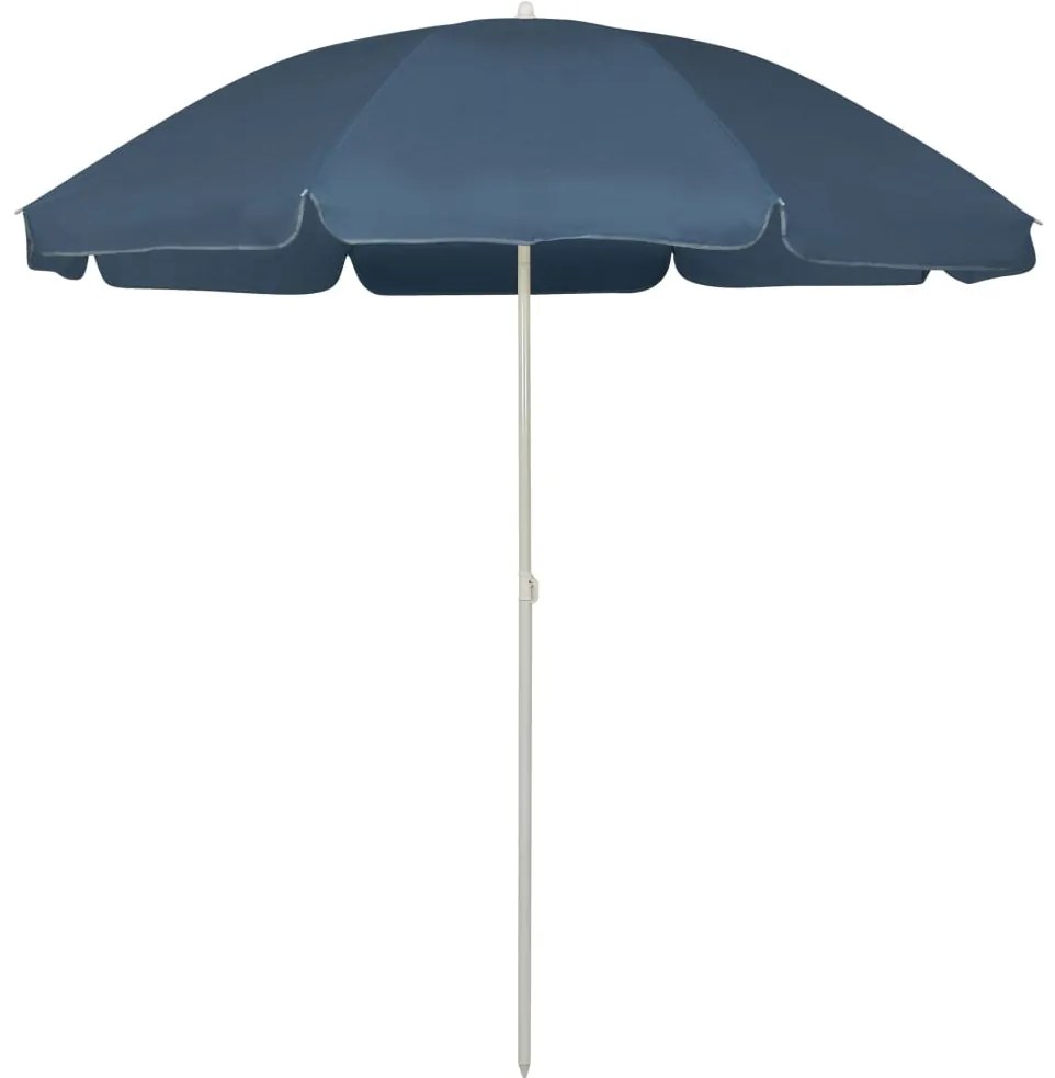 Guarda-sol de praia 240 cm azul
