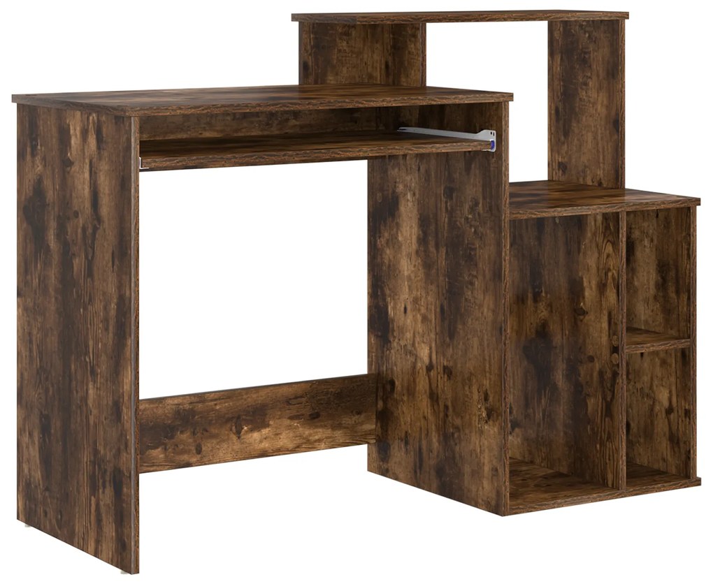 Mesa com Armazenamento Carvalho Fumado 120.5x44x88.5 cm Madeira Deriva
