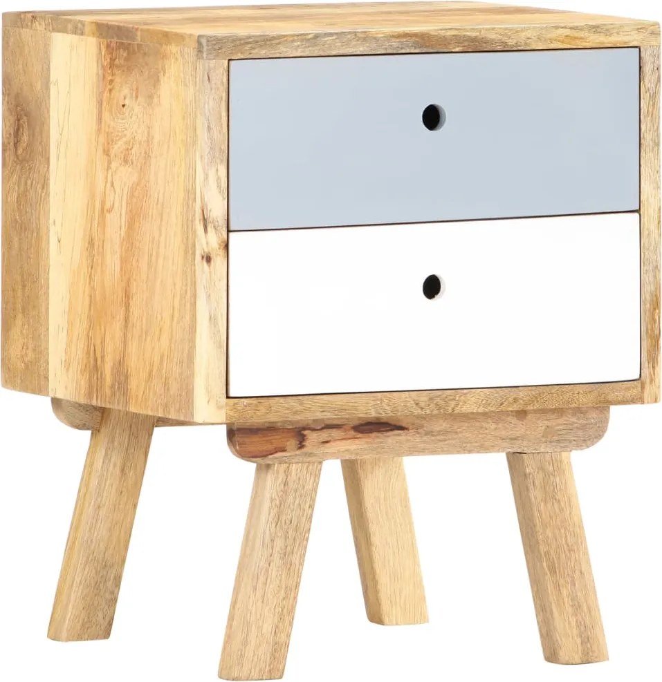 vidaXL Mesa de cabeceira 40x35x50 cm madeira de mangueira maciça