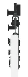 Porta Deslizante vidaXL com Conjunto de Ferragens Branca 83x211 cm Mad