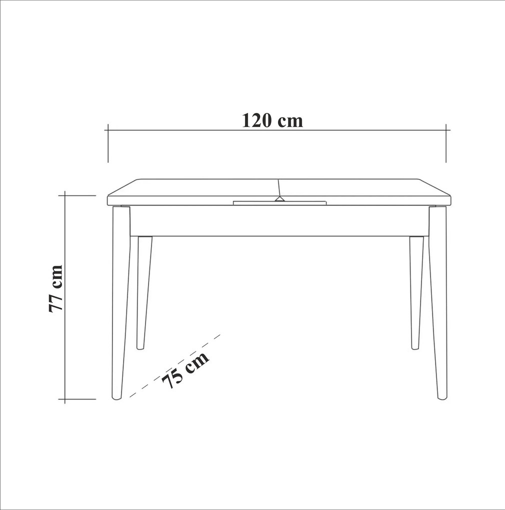 Conjunto de Mesa de Jantar Extensível Santiago – Pinho Atlântico Verde