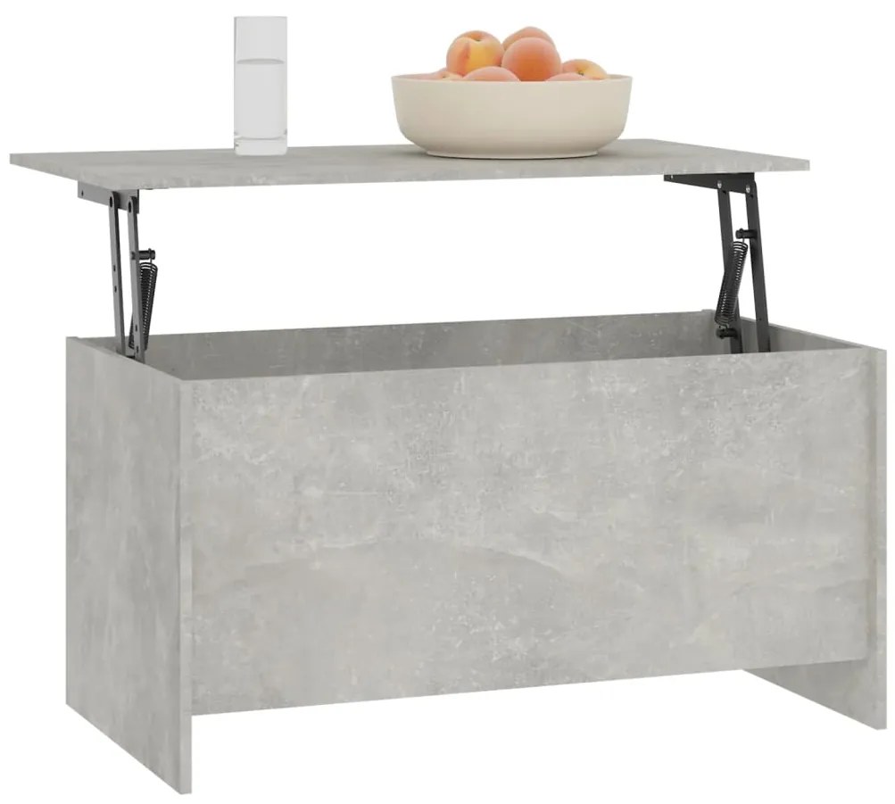 Mesa de centro 102x55,5x52,5cm madeira processada cinza cimento