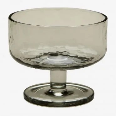Pack De 4 Copos De Cocktail 33 Cl Em Vidro Leomie Cinza Agata - Sklum