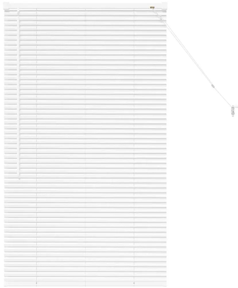 Persiana de Janela com cortinas Outros Manual Branco 80 x 130 cm Alumí