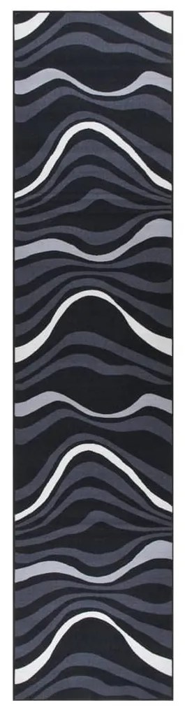 vidaXL Tapete/passadeira 80x400 cm preto