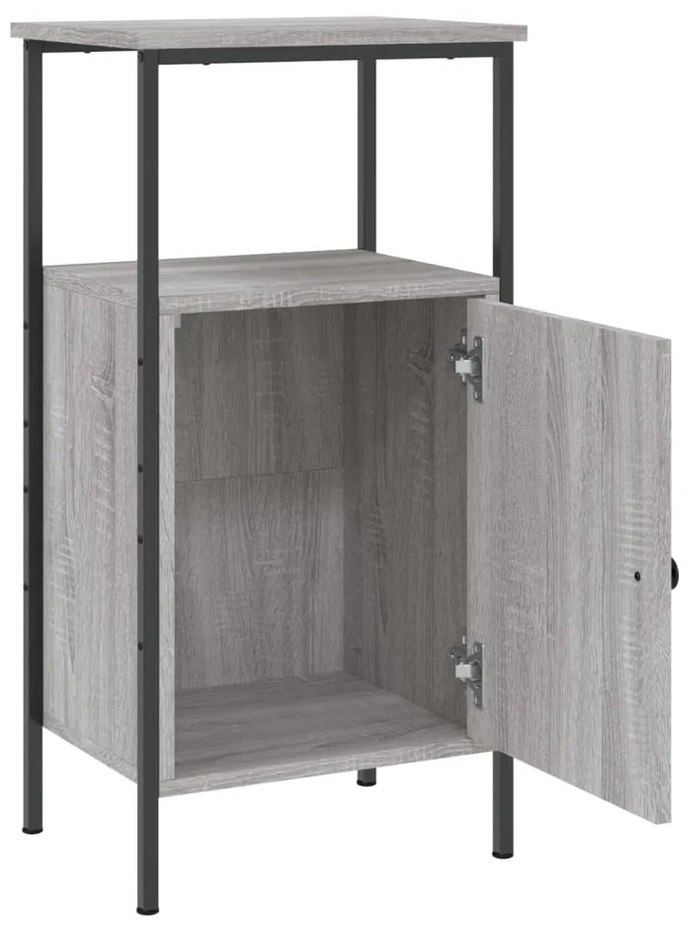 Mesas cabeceira 2 pcs 41x31x80cm deriv. madeira cinzento sonoma