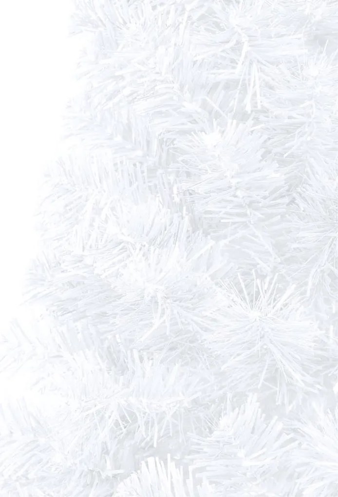 Meia árvore Natal artificial pré-iluminada c/ bolas branco