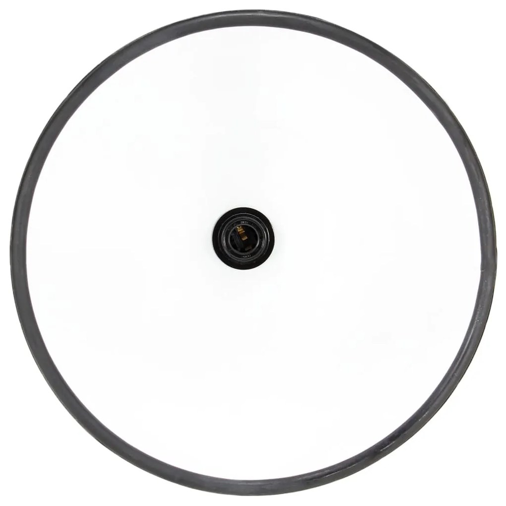 Candeeiro suspenso industrial redondo 25 W 30 cm E27 preto