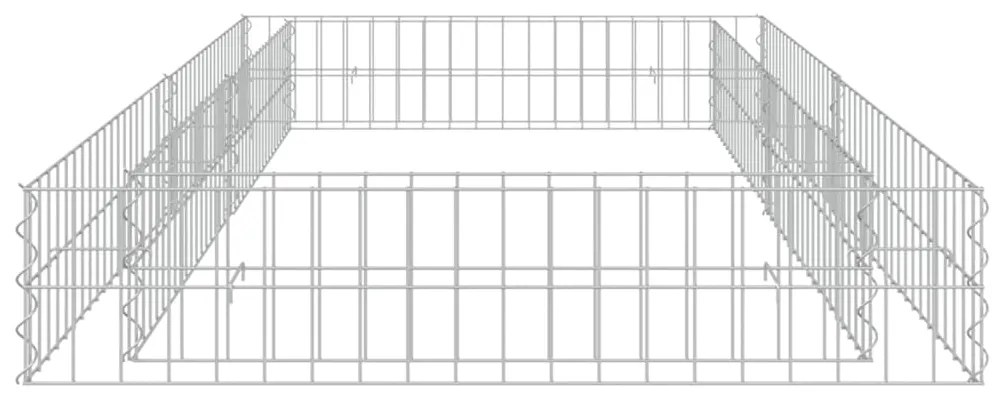 Canteiro elevado/cesto gabião 200x100x20 cm aço galvanizado