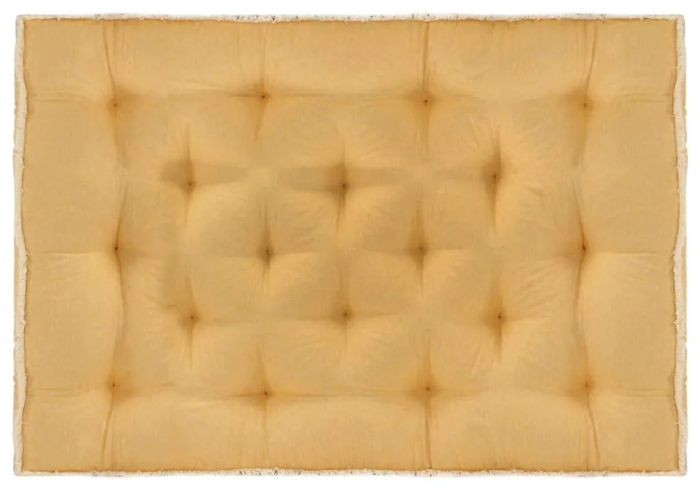 vidaXL Almofadão para sofá de paletes 120x80x10 cm amarelo