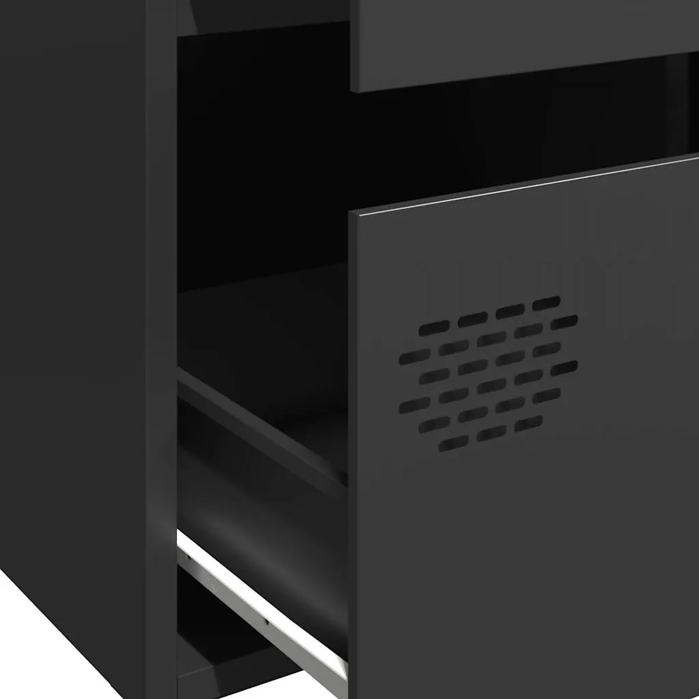 Móvel alto 68x39x101,5 cm aço preto