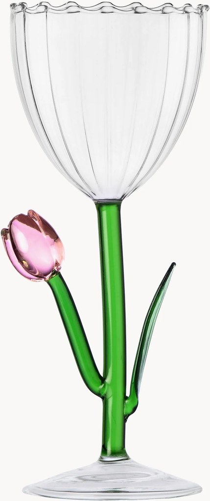 Copo de vinho de borossilicato artesanal Botanica
