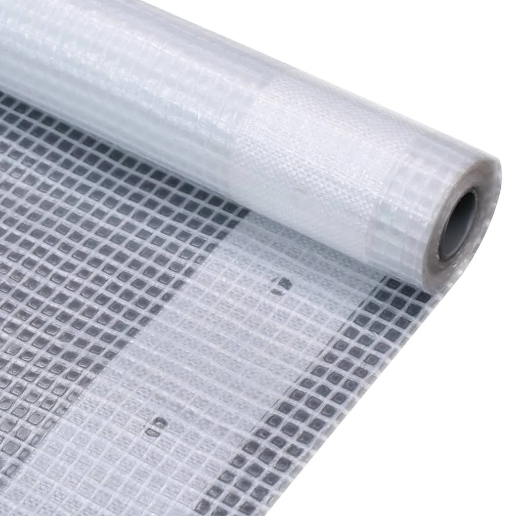 45547 vidaXL Lona em tecido imitação de gaze 260 g/m² 2x6 m branco