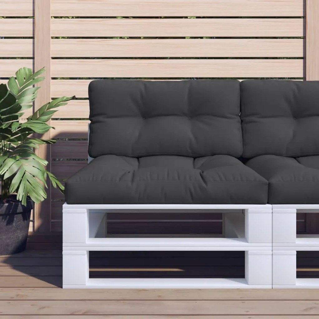 Almofadão para sofá de paletes 80x40x12 cm tecido preto