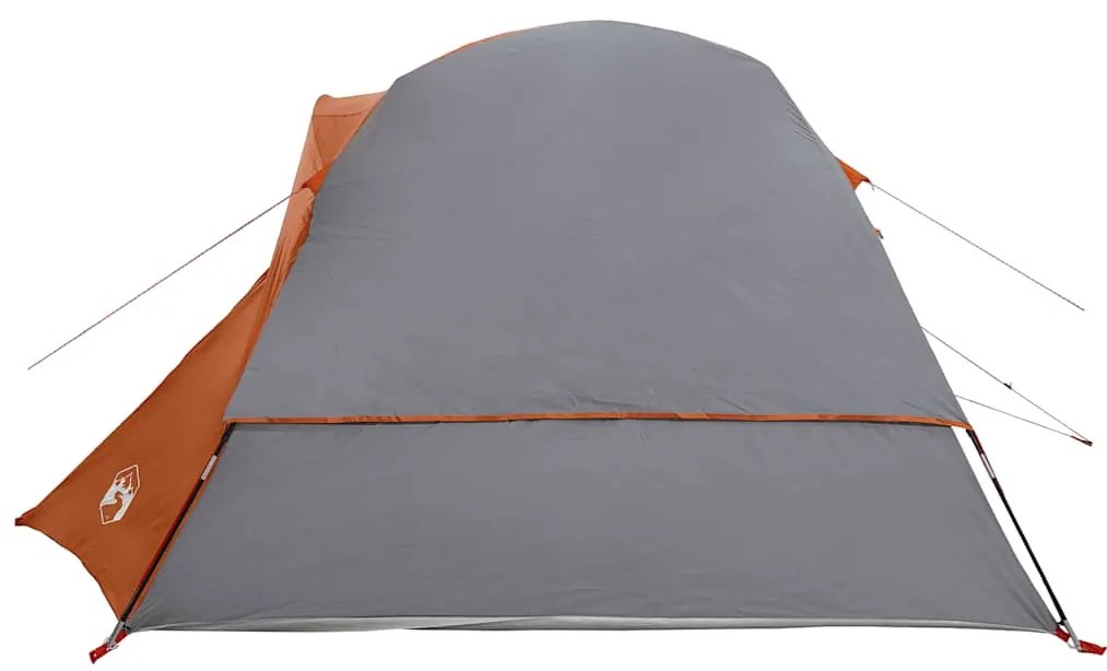 Tenda de campismo cabana p/ 4 pessoas impermeável cinza/laranja