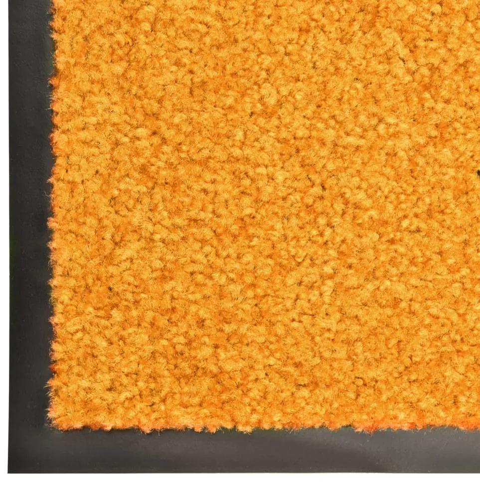 Tapete de porta lavável 90x120 cm laranja