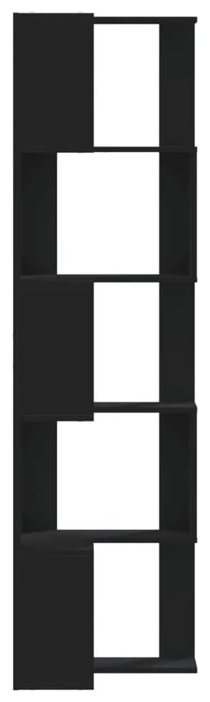 Estante canto 5 prateleiras 50x50x179 cm deriv. madeira preto