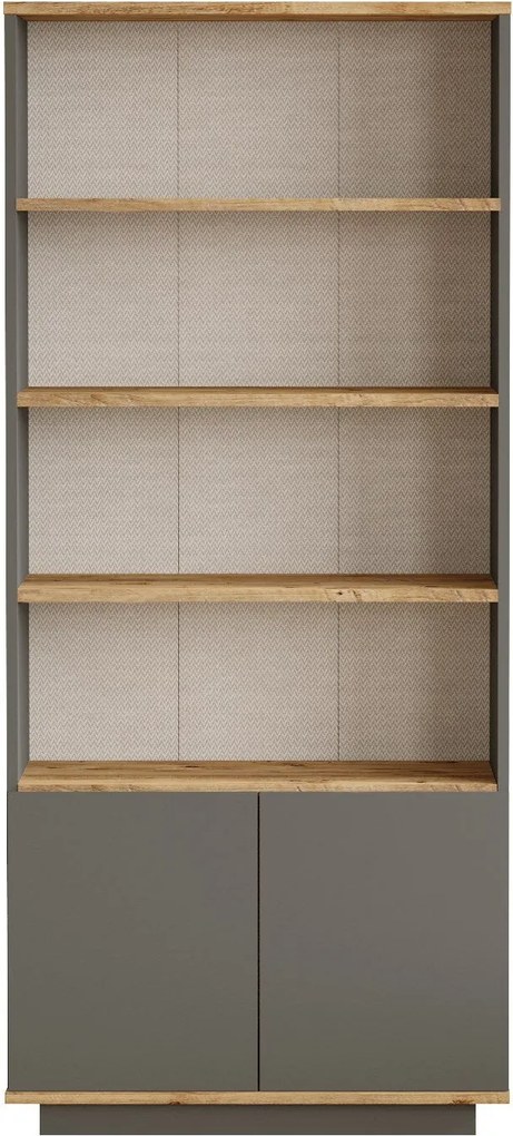 Estante "Future" - Pinho Atlântico e Cinzento - 75x168.3x26.8cm - Desi