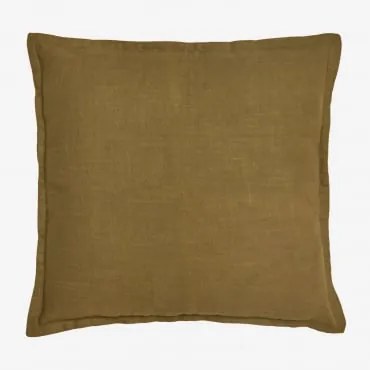 Almofada Quadrada 45x45 Cm Em Algodão Elezar Mostarda Escura - Sklum