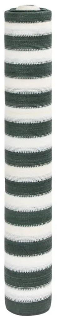 Rede de privacidade PEAD 75 g/m² 1,5x50 m verde e branco