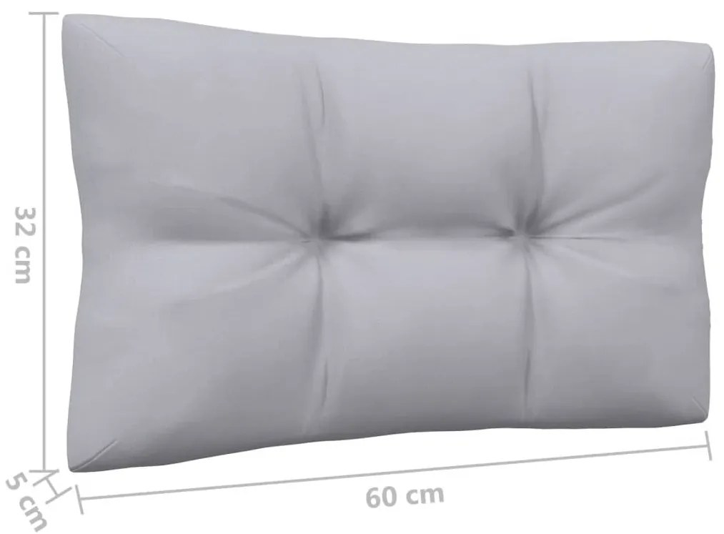 8 pcs conjunto lounge de jardim + almofadões cinza pinho