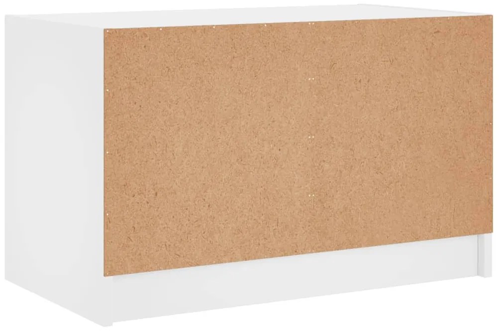 Móvel de TV c/ portas de vidro 68x37x42 cm branco