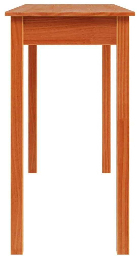 Mesa consola 110x40x75 cm madeira de pinho maciça castanho mel