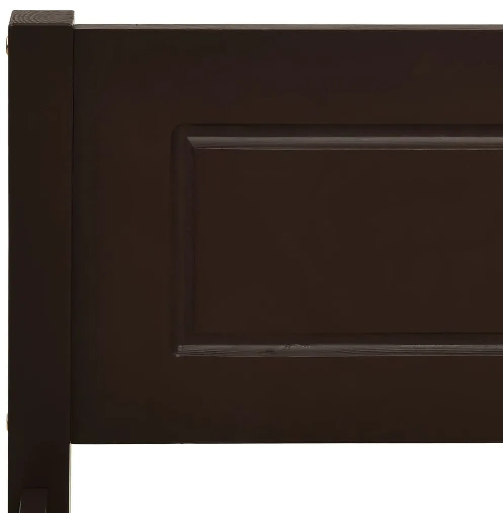 Estrutura de cama 200x200 cm pinho maciço castanho-escuro