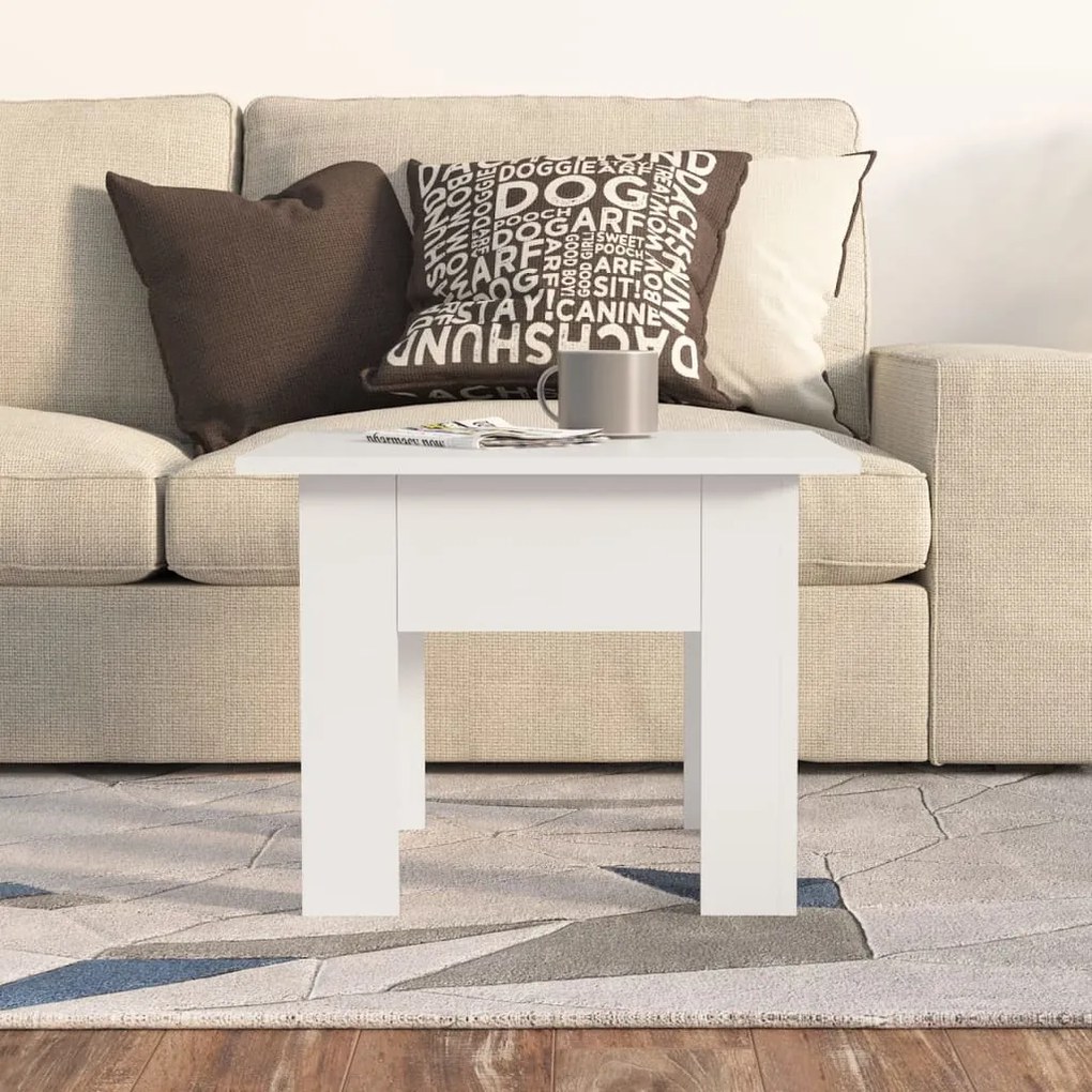 Mesa de centro 55x55x42cm derivados de madeira branco