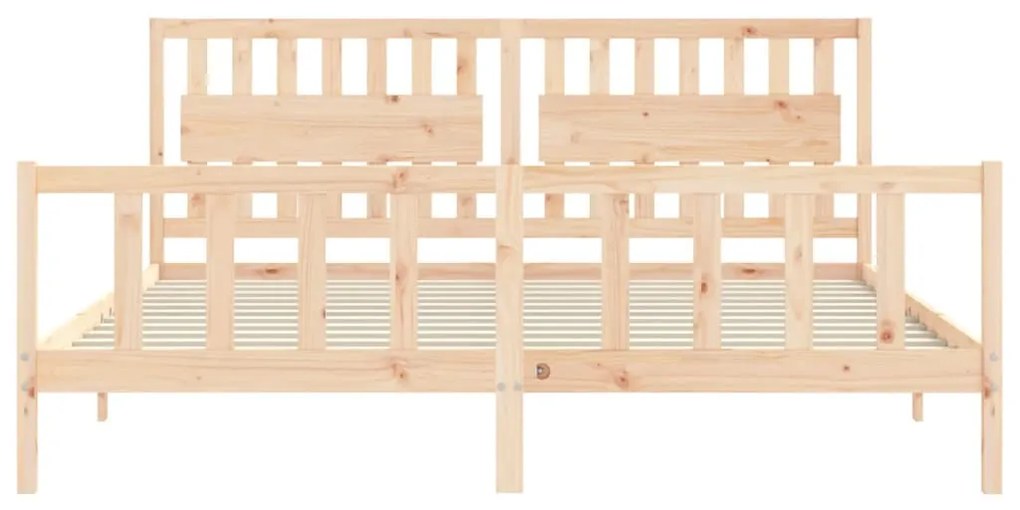 Cama sem colchão 200x200 cm madeira de pinho maciça
