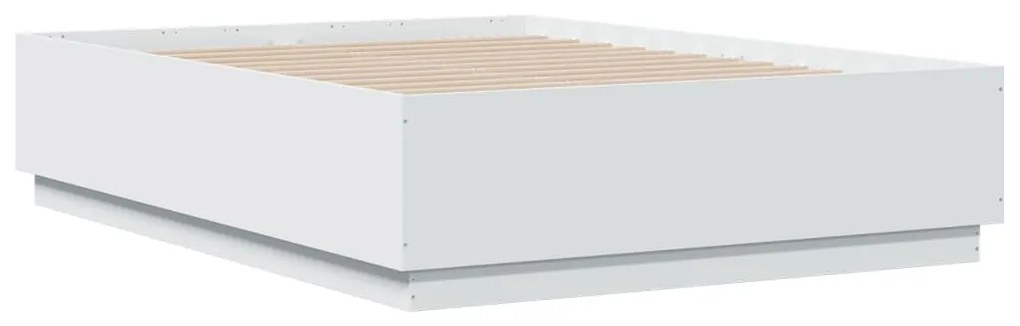 Estrutura de cama 140x190 cm derivados de madeira branco