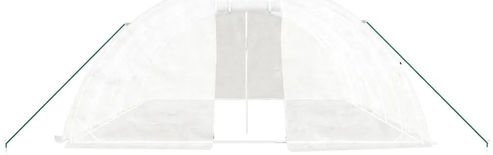 Estufa com estrutura de aço 30 m² 6x5x2,3 m branco