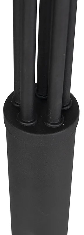 Candeeiro de pé design preto 5 luzes - Sixties Marmo Moderno,Design
