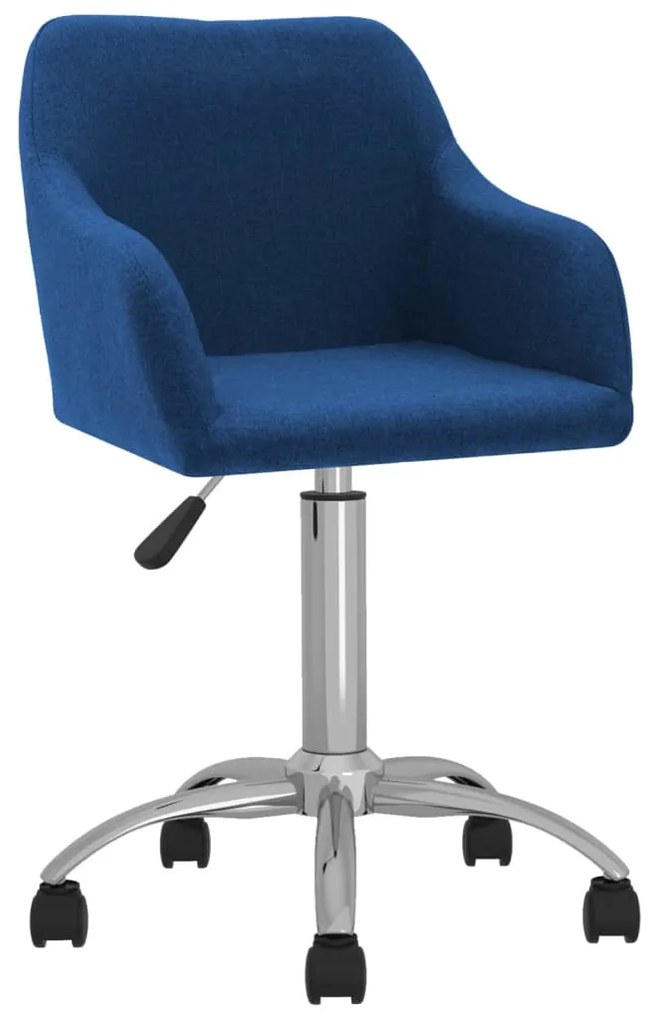 vidaXL Cadeira de escritório giratória tecido azul