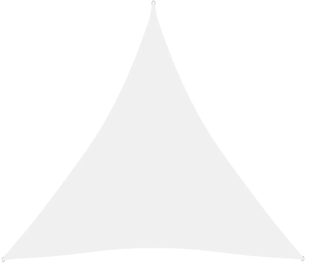 Para-sol estilo vela tecido oxford triangular 4x4x4 m branco