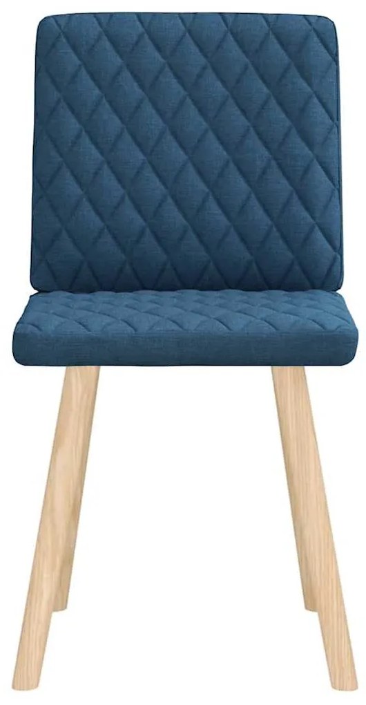 Cadeiras de jantar 2 pcs tecido azul