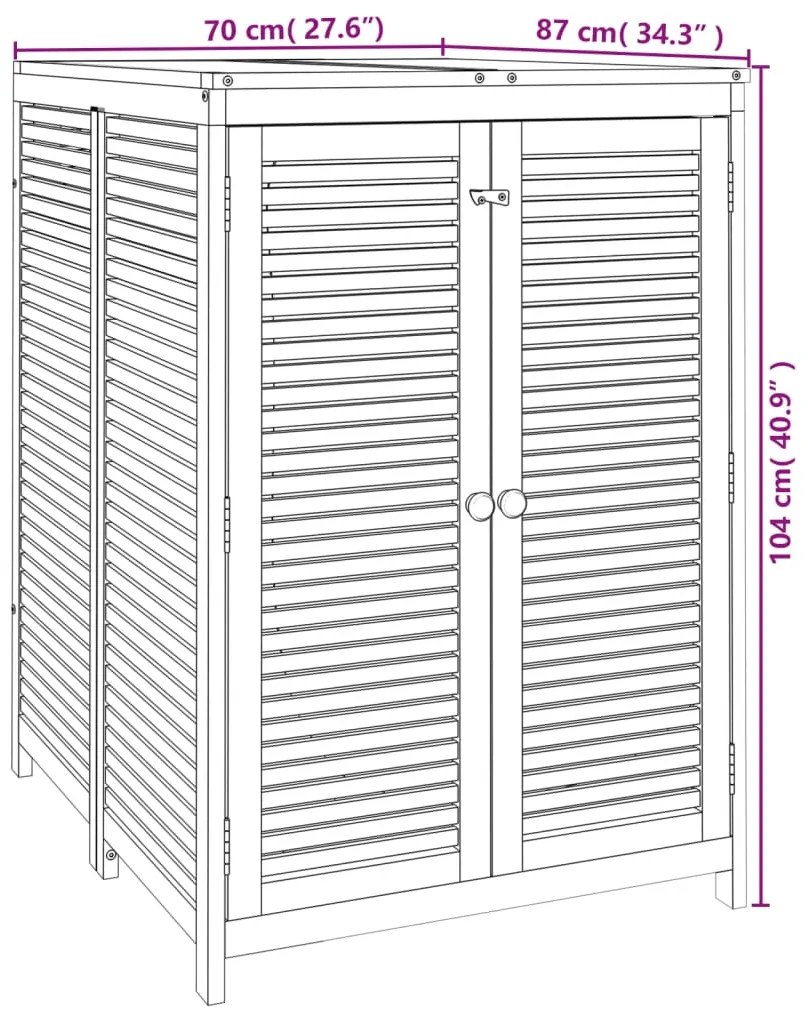 Caixa de arrumação para jardim 70x87x104 cm acácia maciça